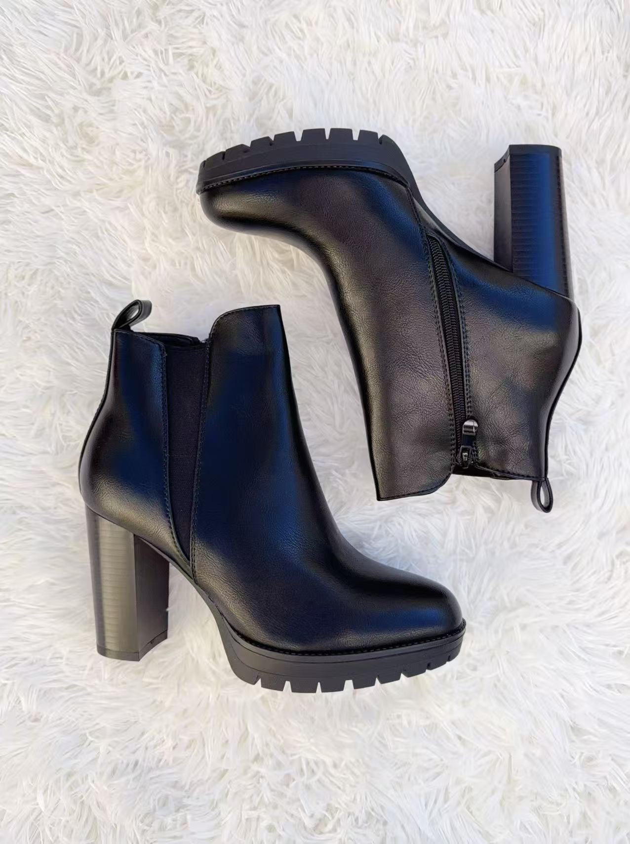 Botines de tacón ancho